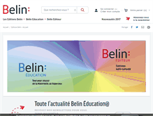 Tablet Screenshot of editions-belin.com